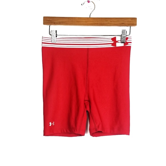 Under armour red  shorts size small - Picture 2 of 6
